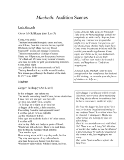 Macbeth Audition Materials