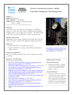 Lesson Plan: Telling Time with Analog Clocks