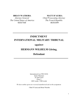 INDICTMENT INTERNATIONAL MILITARY TRIBUNAL