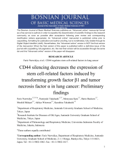 CD44 silencing decreases the expression of stem cell