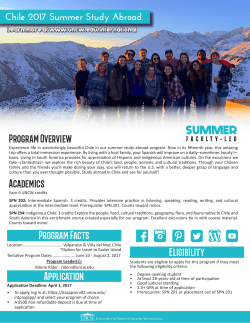 Chile 2017 Summer Study Abroad