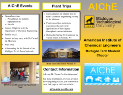 AIChE Student Group brochure - Michigan Technological University