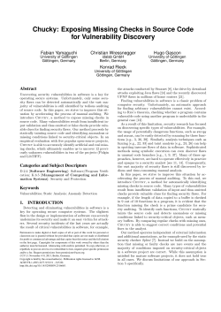 Exposing Missing Checks in Source Code for Vulnerability Discovery