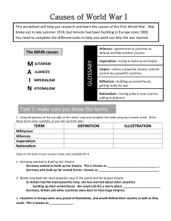 Causes of World War I