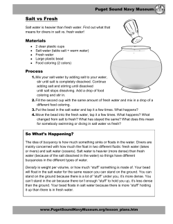 Salt vs Fresh - Puget Sound Navy Museum