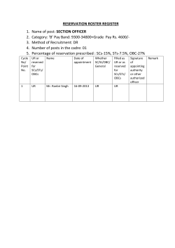 Post Based Reservation Roster Register for Group-B