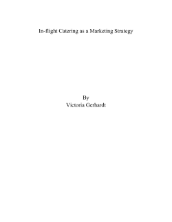 In-flight Catering as a Marketing Strategy By Victoria Gerhardt