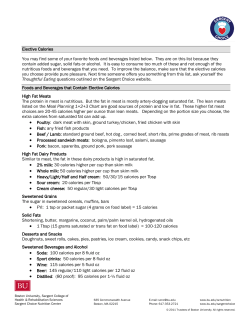 Discretionary Calories