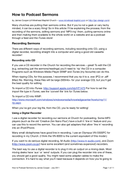 How to Podcast Sermons - Minehead Baptist Church