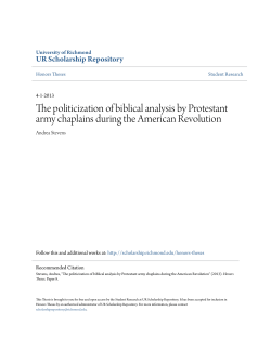 The politicization of biblical analysis by Protestant army chaplains