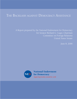 the backlash against democracy assistance