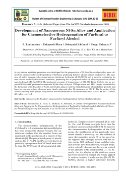 Development Of Nanoporous Ni-Sn Alloy And Application For