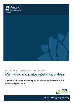 Managing musculoskeletal disorders