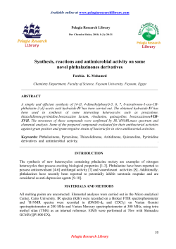 Synthesis, reactions and antimicrobial activity on some