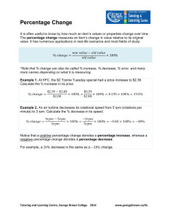 Percentage Change - George Brown College