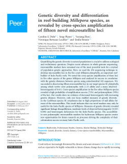 Genetic diversity and differentiation in reef-building