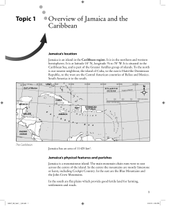 Topic 1 Overview of Jamaica and the Caribbean