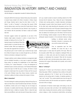INNOVATION IN HISTORY: IMPACT AND CHANGE