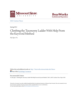 Climbing the Taxonomy Ladder With Help From the