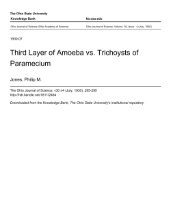 Third Layer of Amoeba vs. Trichoysts of Paramecium
