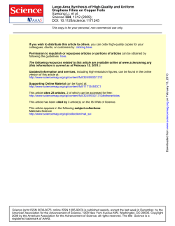 Large-Area Synthesis of High-Quality and Uniform