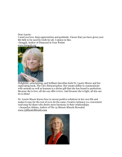 Testimonials - Dr. Laurie Moore