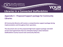 Appendix 5 - Proposed Support Package and Draft Service Level