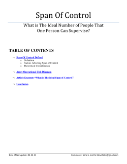 Span Of Control