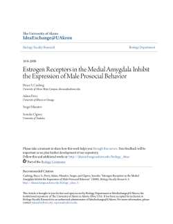 Estrogen Receptors in the Medial Amygdala Inhibit the Expression