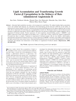 Lipid Accumulation and Transforming Growth Factor