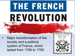 Effects of the Revolution