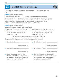 Unit 4: Division - North Penn School District