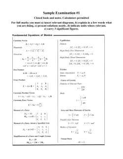 Sample Examination #1