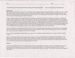 Calculating the Average Atomic Mass Using a Mass Spectrogram
