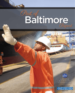 2015 Port of Baltimore Report - The Greater Baltimore Committee