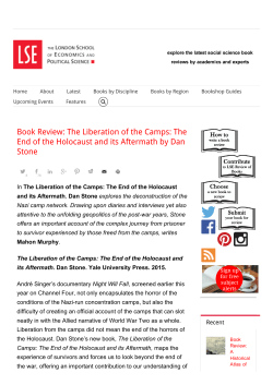 Book Review: The Liberation of the Camps: The End of the