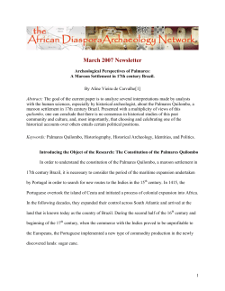 The Palmares Quilombo - African Diaspora Archaeology Network