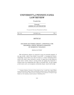 Escaping Battered Credit - University of Texas School of Law