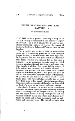 joseph blackburn &mdash;portrait painter