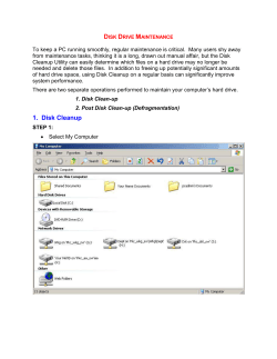 1. Disk Cleanup
