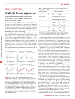 Multiple linear regression
