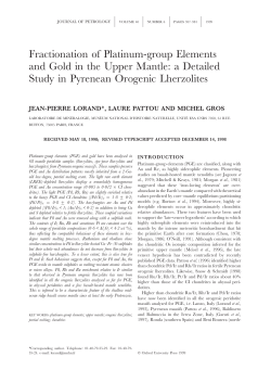 Fractionation of Platinum-group Elements and