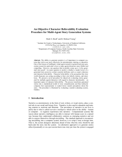 An Objective Character Believability Evaluation Procedure for Multi