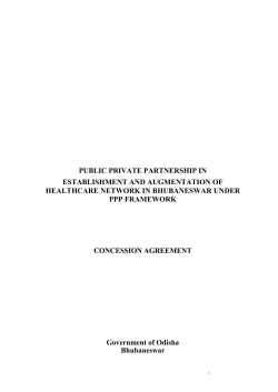 Revised Draft Concession Agreement Odisha Healthcare May 2014