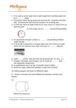 1. If we add an acute angle and a right angle then