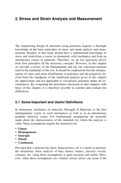 2. Stress and Strain Analysis and Measurement
