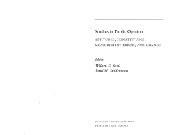 A Consistency Theory of Public Opinion and