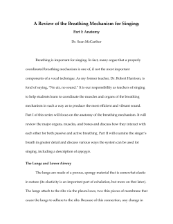 A Review of the Breathing Mechanism for Singing: