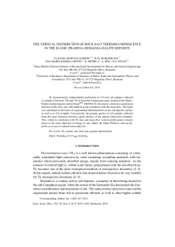THE VERTICAL DISTRIBUTION OF ROCK SALT