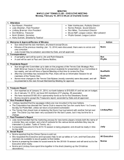 Exec Meeting Minutes February 10, 2014